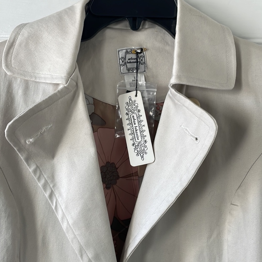 Urban Behavior Trench Coat, NEW - Picture 2 of 6